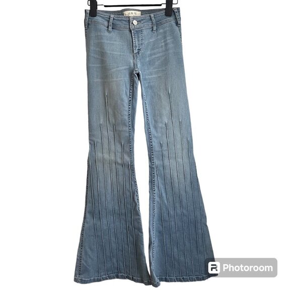We the Free Womens Jeans Sz 25 Y2K Low Rise Flared Bootcut Disco 70s Boho Hippie - Picture 1 of 11